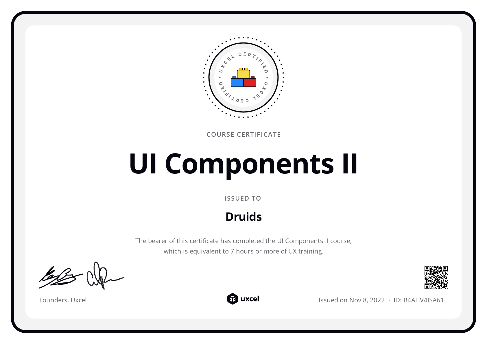 Murphy Usifo's certificate